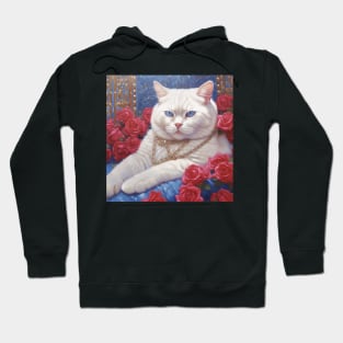 White Cat With Blue Eyes Hoodie